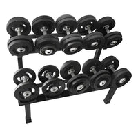 Kit de dumbell injetado montado 12 ao 20KG com suporte