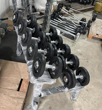 Kit de dumbell injetado montado 12 ao 20KG com suporte
